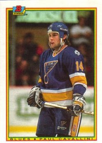 #22 Paul Cavallini - St. Louis Blues - 1990-91 Bowman Hockey