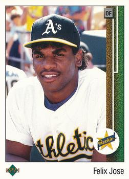 #22 Felix Jose - Oakland Athletics - 1989 Upper Deck Baseball