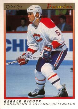 #22 Gerald Diduck - Montreal Canadiens - 1990-91 O-Pee-Chee Premier Hockey