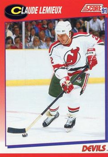 #22 Claude Lemieux - New Jersey Devils - 1991-92 Score Canadian Bilingual Hockey