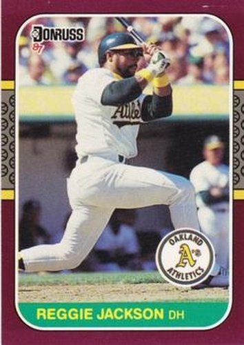 #22 Reggie Jackson - Oakland Athletics - 1987 Donruss Opening Day Baseball