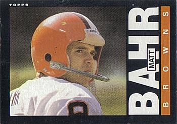 #222 Matt Bahr - Cleveland Browns - 1985 Topps Football