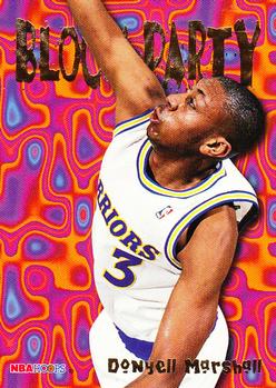 #22 Donyell Marshall - Golden State Warriors - 1995-96 Hoops Basketball - Block Party