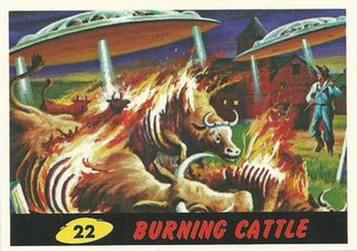 #22 Burning Cattle - 1994 Topps Mars Attacks