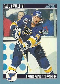 #22 Paul Cavallini - St. Louis Blues - 1992-93 Score Canadian Hockey
