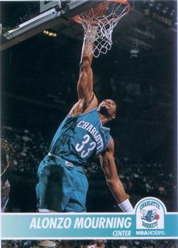 #22 Alonzo Mourning - Charlotte Hornets - 1994-95 Hoops Basketball