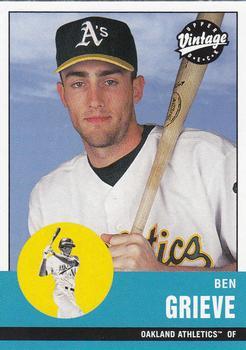 #22 Ben Grieve - Oakland Athletics - 2001 Upper Deck Vintage Baseball