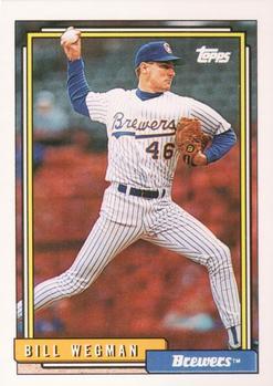 #22 Bill Wegman - Milwaukee Brewers - 1992 Topps Baseball