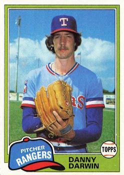 #22 Danny Darwin - Texas Rangers - 1981 Topps Baseball