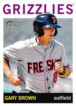 #22 Gary Brown - Fresno Grizzlies - 2013 Topps Heritage Minor League Baseball