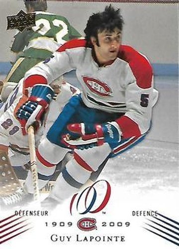 #22 Guy Lapointe - Montreal Canadiens - 2008-09 Upper Deck Montreal Canadiens Centennial Hockey