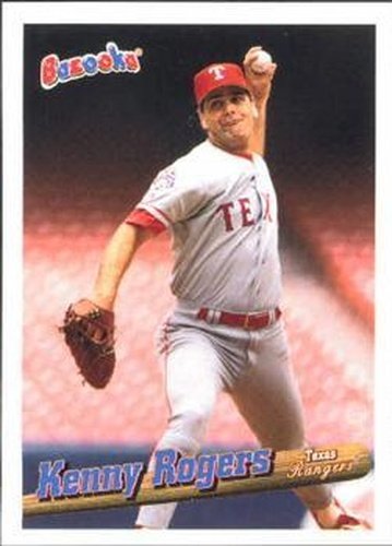 #22 Kenny Rogers - Texas Rangers - 1996 Bazooka Baseball