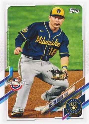 #22 Keston Hiura - Milwaukee Brewers - 2021 Topps Opening Day Baseball