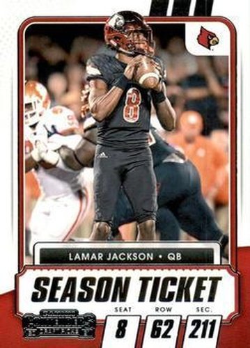 #22 Lamar Jackson - Louisville Cardinals - 2021 Panini Contenders Draft Picks Football