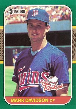 #22 - Mark Davidson - Minnesota Twins - 1987 Donruss The Rookies Baseball