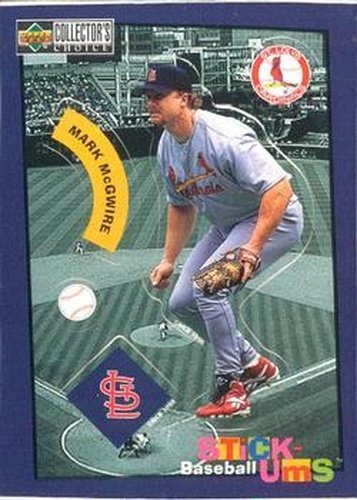 #22 Mark McGwire - St. Louis Cardinals -1998 Collector's Choice - Stick-Ums Baseball