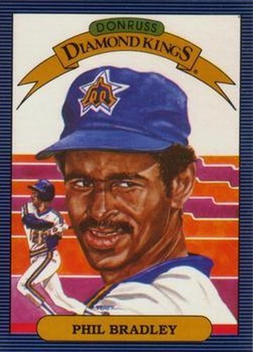 #22 Phil Bradley - Seattle Mariners - 1986 Leaf Baseball