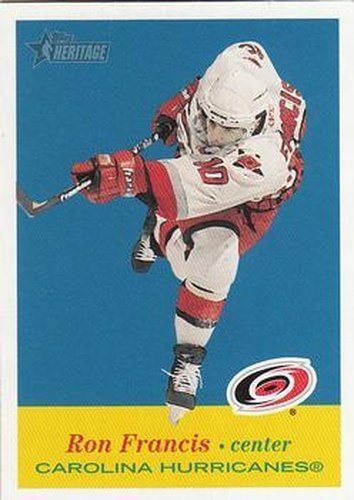 #22 Ron Francis - Carolina Hurricanes - 2001-02 Topps Heritage Hockey