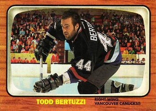 #22 Todd Bertuzzi - Vancouver Canucks - 2002-03 Topps Heritage Hockey