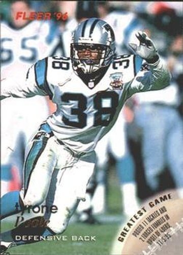 #22 Tyrone Poole - Carolina Panthers - 1996 Fleer Football