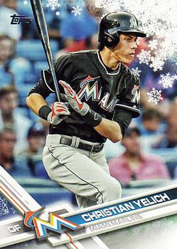 #HMW22 Christian Yelich - Miami Marlins - 2017 Topps Holiday Baseball