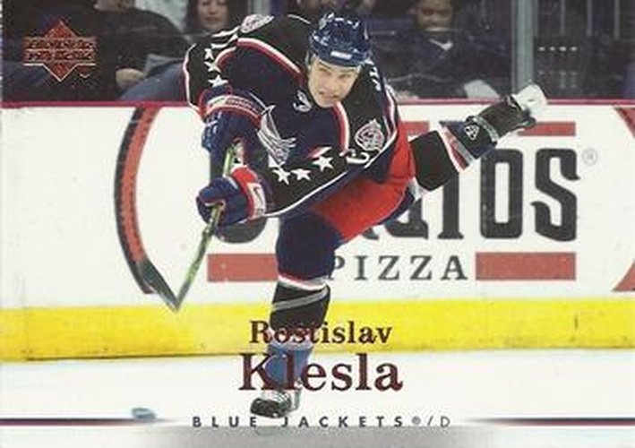 #22 Rostislav Klesla - Columbus Blue Jackets - 2007-08 Upper Deck Hockey