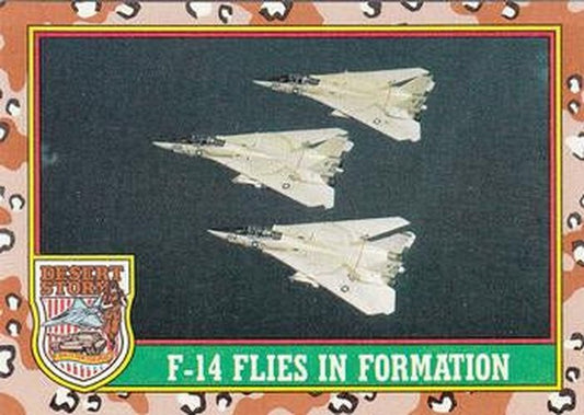 #22 F-14 Flies in Formation - 1991 Topps Desert Storm