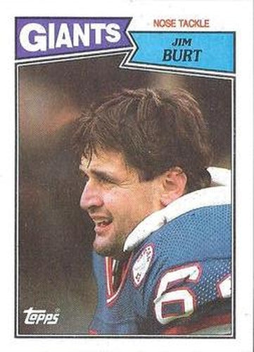 #22 Jim Burt - New York Giants - 1987 Topps Football