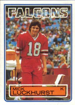 #22 Mick Luckhurst - Atlanta Falcons - 1983 Topps Football