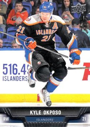 #22 Kyle Okposo - New York Islanders - 2013-14 Upper Deck Hockey