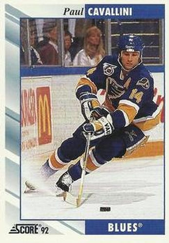 #22 Paul Cavallini - St. Louis Blues - 1992-93 Score USA Hockey