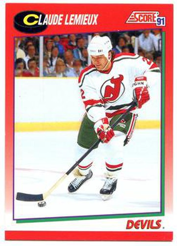 #22 Claude Lemieux - New Jersey Devils - 1991-92 Score Canadian Hockey