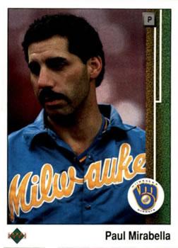 #322 Paul Mirabella - Milwaukee Brewers - 1989 Upper Deck Baseball
