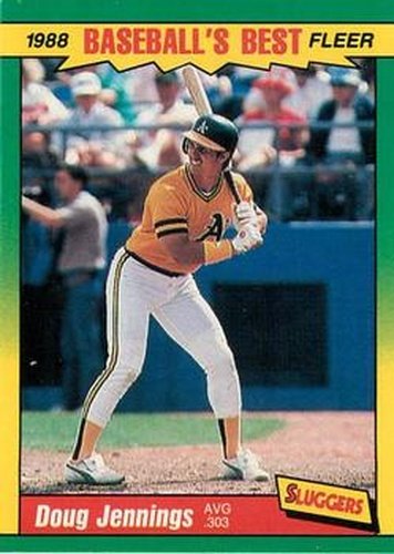 #22 Doug Jennings - Oakland Athletics - 1988 Fleer Baseball's Best Sluggers vs Pitchers