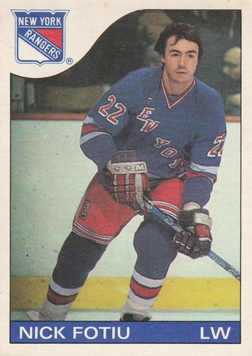 #22 Nick Fotiu - New York Rangers - 1985-86 O-Pee-Chee Hockey