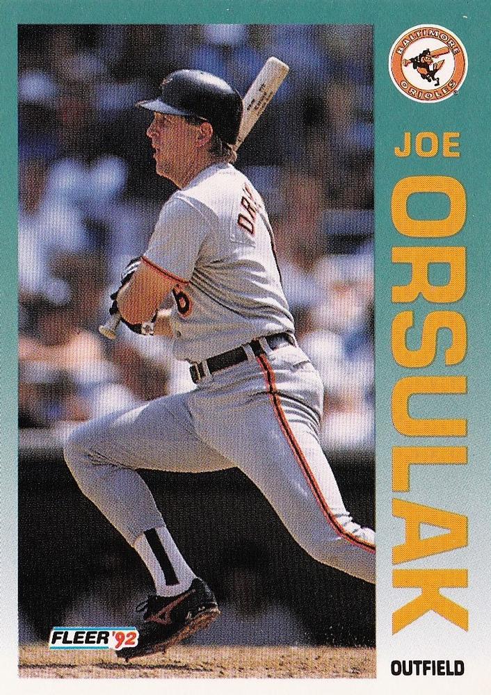 #22 Joe Orsulak - Baltimore Orioles - 1992 Fleer Baseball