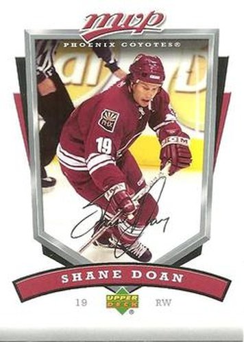 #222 Shane Doan - Phoenix Coyotes - 2006-07 Upper Deck MVP Hockey
