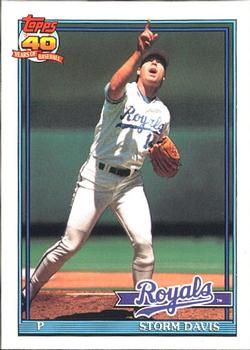 #22 Storm Davis - Kansas City Royals - 1991 O-Pee-Chee Baseball