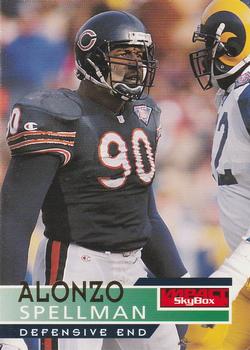 #22 Alonzo Spellman - Chicago Bears - 1995 SkyBox Impact Football