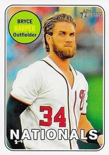 #22b Bryce Harper - Washington Nationals - 2018 Topps Heritage Baseball