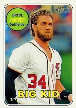 #22c Bryce Harper - Washington Nationals - 2018 Topps Heritage Baseball