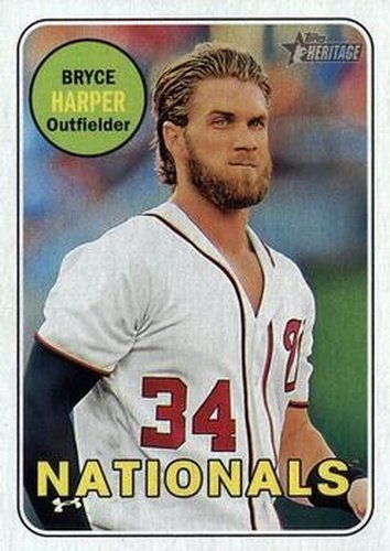 #22d Bryce Harper - Washington Nationals - 2018 Topps Heritage Baseball