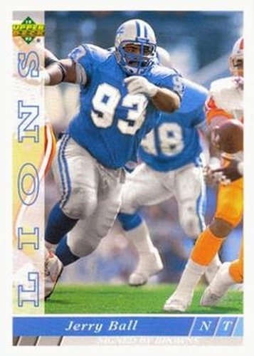 #230 Jerry Ball - Detroit Lions - 1993 Upper Deck Football