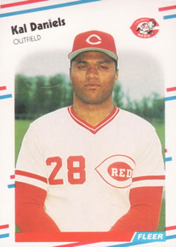 #230 Kal Daniels - Cincinnati Reds - 1988 Fleer Baseball