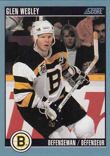 #230 Glen Wesley - Boston Bruins - 1992-93 Score Canadian Hockey