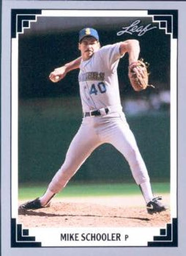 #230 Mike Schooler - Seattle Mariners - 1991 Leaf Baseball