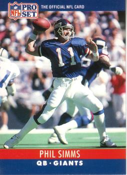 #230 Phil Simms - New York Giants - 1990 Pro Set Football