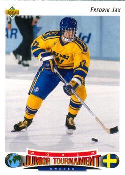#230 Fredrik Jax - Sweden - 1992-93 Upper Deck Hockey