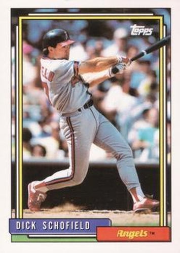 #230 Dick Schofield - California Angels - 1992 Topps Baseball