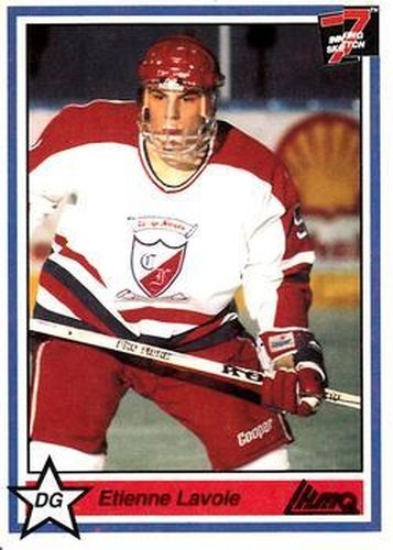 #230 Etienne Lavoie - Longueuil College Francais - 1990-91 7th Inning Sketch QMJHL Hockey